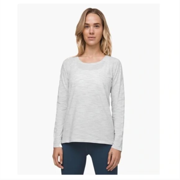 lululemon athletica Tops - Lululemon Emerald Long Sleeve Shirt- Grey
